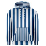 Vertical Stripes - White and Dark Cerulean Men s Pullover Hoodie