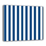 Vertical Stripes - White and Dark Cerulean Canvas 24  x 20  (Stretched)