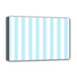 Vertical Stripes - White and Light Blue Deluxe Canvas 18  x 12  (Stretched)