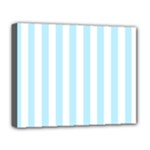 Vertical Stripes - White and Light Blue Deluxe Canvas 20  x 16  (Stretched)