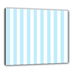 Vertical Stripes - White and Light Blue Canvas 24  x 20  (Stretched)