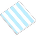 Vertical Stripes - White and Light Blue Small Memo Pads