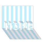Vertical Stripes - White and Light Blue HOPE 3D Greeting Card (7x5)