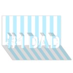 Vertical Stripes - White and Light Blue #1 DAD 3D Greeting Card (8x4)