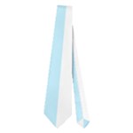 Vertical Stripes - White and Light Blue Necktie (Two Side)