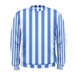 Vertical Stripes - White and Cornflower Blue Men s Sweatshirt