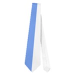 Vertical Stripes - White and Cornflower Blue Necktie (One Side)
