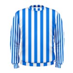 Vertical Stripes - White and Dodger Blue Men s Sweatshirt