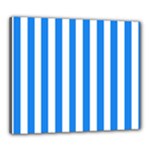 Vertical Stripes - White and Dodger Blue Canvas 24  x 20  (Stretched)