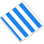 Vertical Stripes - White and Dodger Blue Small Memo Pads