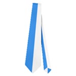 Vertical Stripes - White and Dodger Blue Necktie (Two Side)