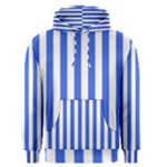 Vertical Stripes - White and Royal Blue Men s Pullover Hoodie