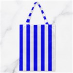 Vertical Stripes - White and Blue Classic Tote Bag