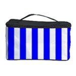 Vertical Stripes - White and Blue Cosmetic Storage Case