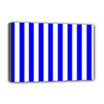Vertical Stripes - White and Blue Deluxe Canvas 18  x 12  (Stretched)