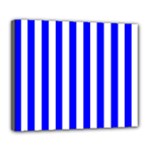 Vertical Stripes - White and Blue Deluxe Canvas 24  x 20  (Stretched)