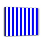 Vertical Stripes - White and Blue Canvas 10  x 8  (Stretched)