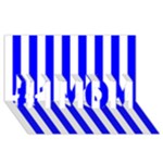 Vertical Stripes - White and Blue #1 MOM 3D Greeting Cards (8x4)