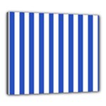Vertical Stripes - White and Cerulean Blue Canvas 24  x 20  (Stretched)