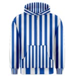 Vertical Stripes - White and Cobalt Blue Men s Zipper Hoodie