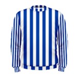Vertical Stripes - White and Cobalt Blue Men s Sweatshirt