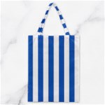 Vertical Stripes - White and Cobalt Blue Classic Tote Bag