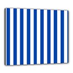 Vertical Stripes - White and Cobalt Blue Canvas 24  x 20  (Stretched)