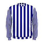 Vertical Stripes - White and Dark Blue Men s Sweatshirt