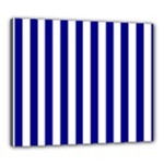 Vertical Stripes - White and Dark Blue Canvas 24  x 20  (Stretched)