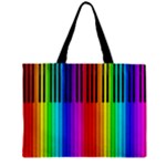 Rainbow Piano Keyboard  Zipper Mini Tote Bag