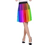 Rainbow Piano Keyboard  A-Line Skirt