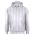 Vertical Stripes - White and Pastel Violet Men s Pullover Hoodie
