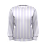 Vertical Stripes - White and Pastel Violet Women s Sweatshirt
