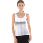 Vertical Stripes - White and Pastel Violet Tank Top