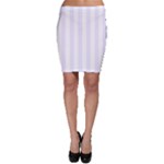 Vertical Stripes - White and Pastel Violet Bodycon Skirt