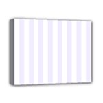 Vertical Stripes - White and Pastel Violet Deluxe Canvas 14  x 11  (Stretched)