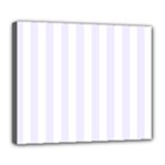 Vertical Stripes - White and Pastel Violet Deluxe Canvas 24  x 20  (Stretched)