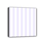 Vertical Stripes - White and Pastel Violet Mini Canvas 4  x 4  (Stretched)