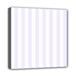 Vertical Stripes - White and Pastel Violet Mini Canvas 8  x 8  (Stretched)