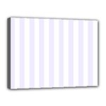 Vertical Stripes - White and Pastel Violet Canvas 16  x 12  (Stretched)
