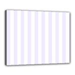 Vertical Stripes - White and Pastel Violet Canvas 20  x 16  (Stretched)