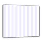 Vertical Stripes - White and Pastel Violet Canvas 24  x 20  (Stretched)