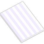 Vertical Stripes - White and Pastel Violet Large Memo Pads