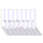 Vertical Stripes - White and Pastel Violet BEST BRO 3D Greeting Card (8x4)