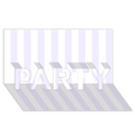 Vertical Stripes - White and Pastel Violet PARTY 3D Greeting Card (8x4)