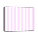 Vertical Stripes - White and Pale Thistle Violet Deluxe Canvas 14  x 11  (Stretched)