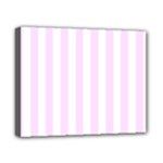 Vertical Stripes - White and Pale Thistle Violet Canvas 10  x 8  (Stretched)