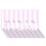 Vertical Stripes - White and Pale Thistle Violet #1 DAD 3D Greeting Card (8x4)