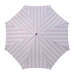 Vertical Stripes - White and Pale Thistle Violet Golf Umbrella