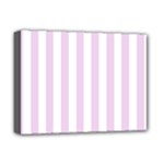 Vertical Stripes - White and Thistle Violet Deluxe Canvas 16  x 12  (Stretched)